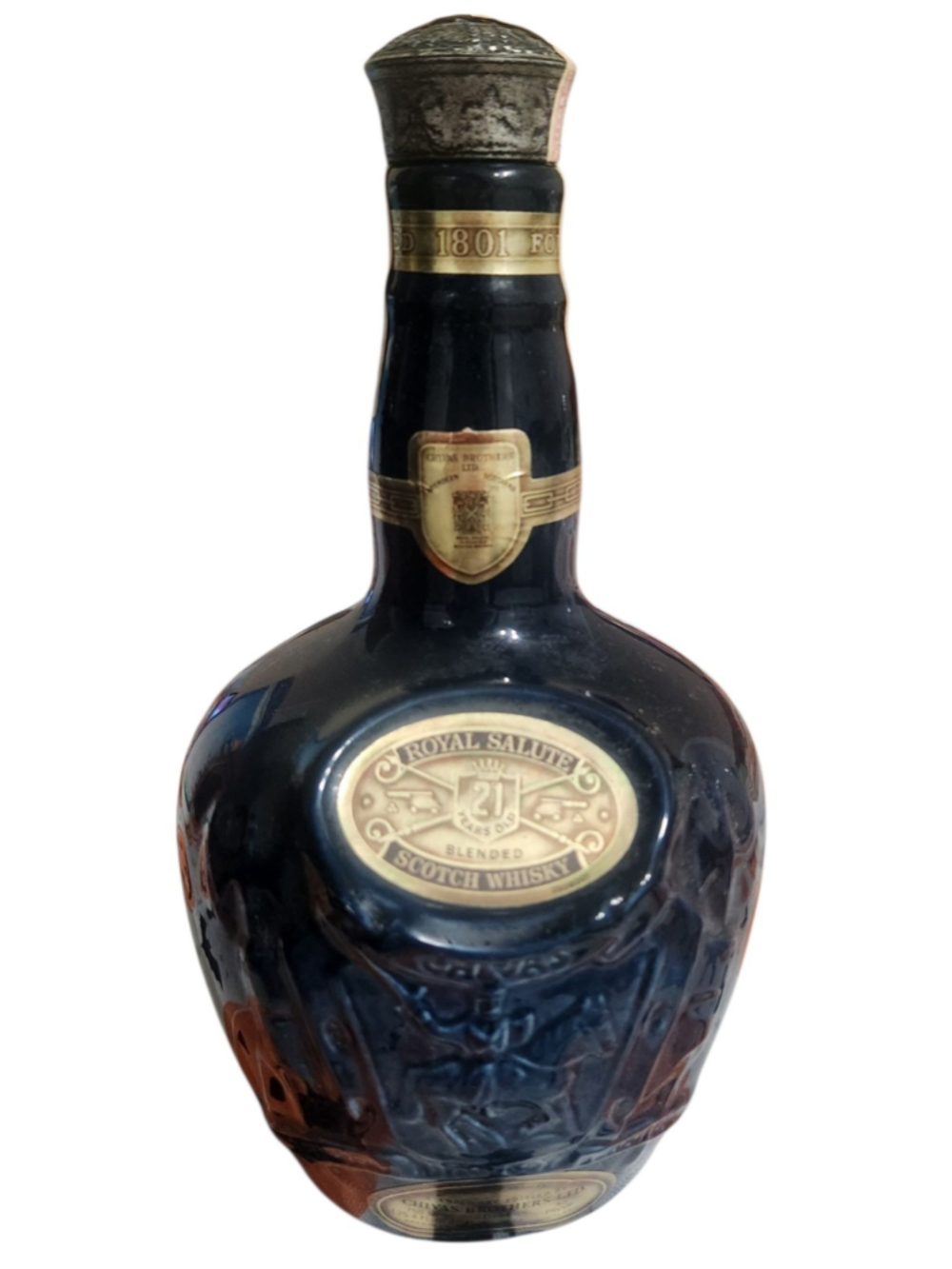 Chivas Royal Salute 21yr Scotch Whisky Empty Bottle Blue